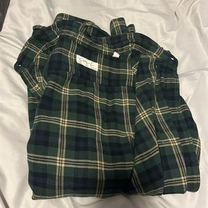 Green and yellow flannel size large
